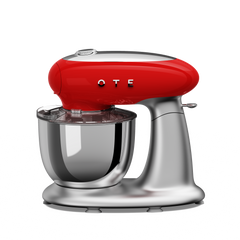 OTE 6 in 1 Multifunzionale Stand Mixer con ciotola in acciaio inox da 8,5 litri, tritacarne con testa inclinabile, frullatore per succhi, affettatrice per verdure, macchina per pasta e biscotti