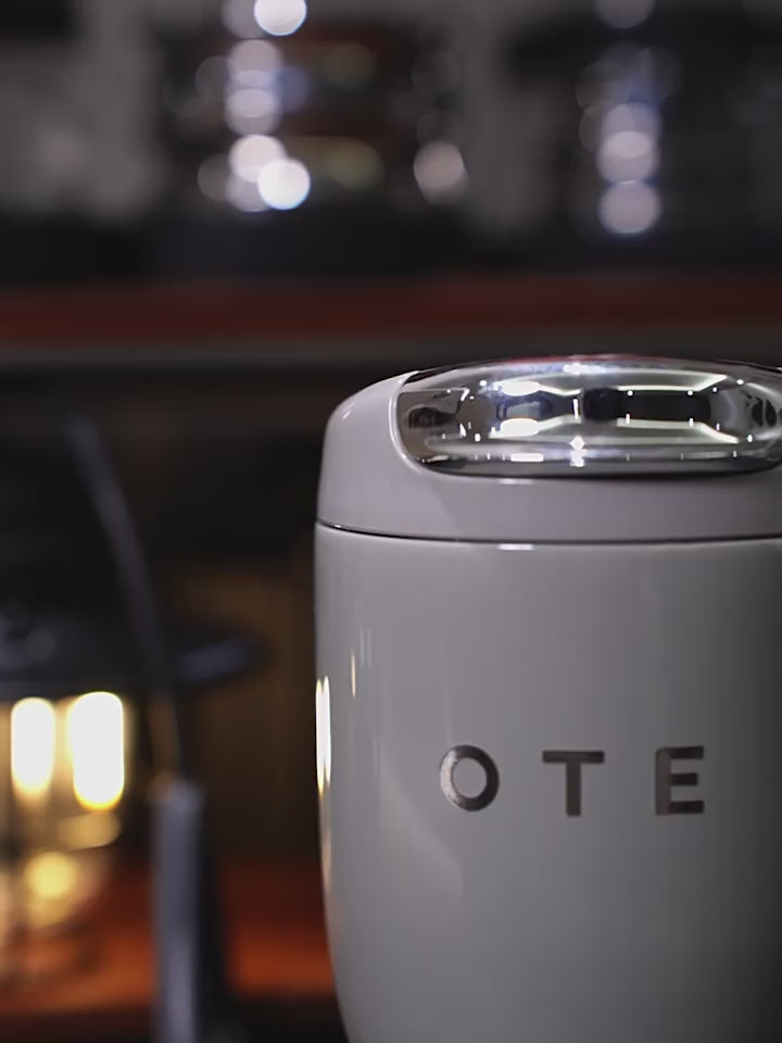 Tazza da viaggio OTE con isolamento sottovuoto, bicchiere da viaggio in acciaio inossidabile a doppia parete con coperchio per bere, 350/220 ml