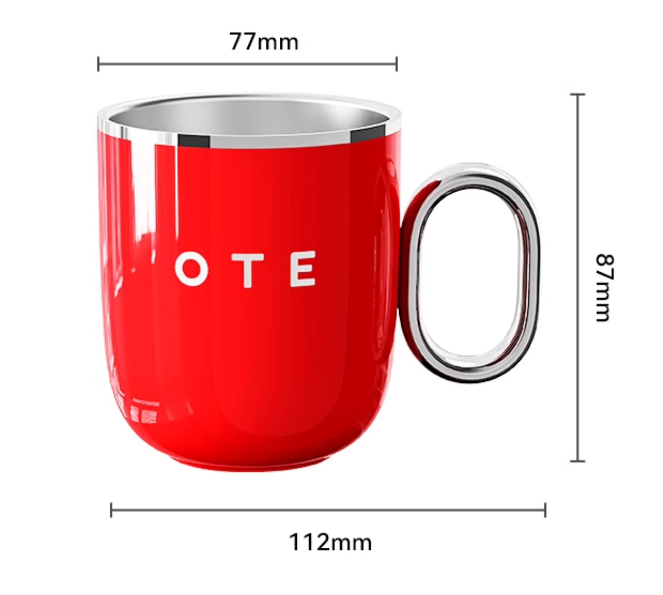 Tazza da caffè con manico, 12oz/8oz(350/220ml), tazza da viaggio isolante in acciaio inossidabile, tazza da caffè riutilizzabile a doppia parete