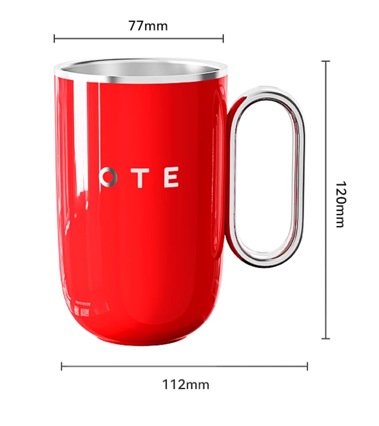 Tazza da caffè con manico, 12oz/8oz(350/220ml), tazza da viaggio isolante in acciaio inossidabile, tazza da caffè riutilizzabile a doppia parete