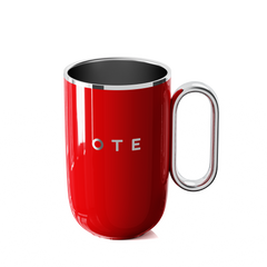 Tazza da caffè con manico, 12oz/8oz(350/220ml), tazza da viaggio isolante in acciaio inossidabile, tazza da caffè riutilizzabile a doppia parete