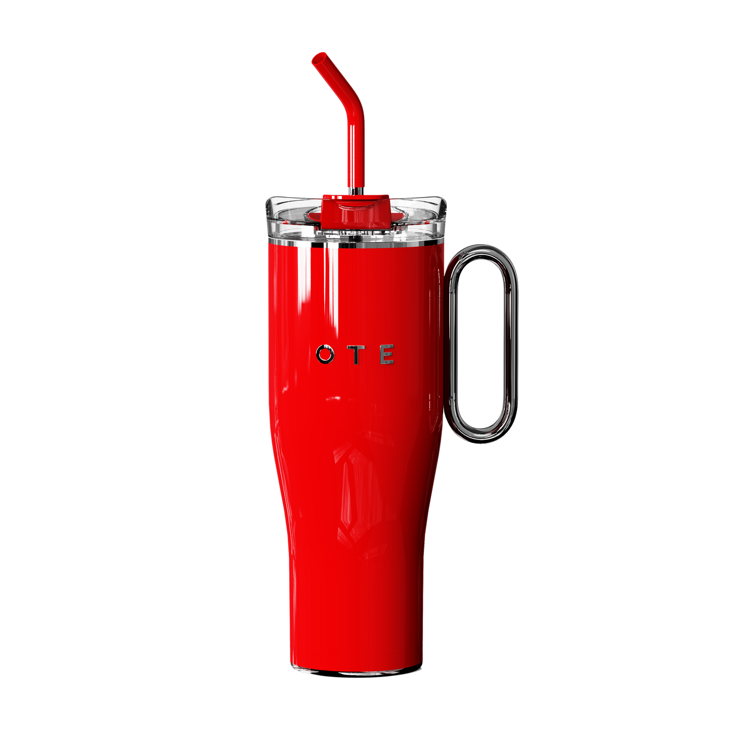 OTE1.2 L (42 oz) Tazza da caffè per andare, Tazza sottovuoto in acciaio a doppia parete con manico e paglia, senza BPA, Tumbler portatile per auto, Tazza termica, Tazza da caffè per bevande calde e fredde